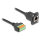 Delock D-Typ Kabel RJ45 Buchse zu Terminalblock mit Drucktaster Cat.5e schwarz 30 cm