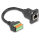 Delock D-Typ Kabel RJ45 Buchse zu Terminalblock mit Drucktaster Cat.5e schwarz 30 cm