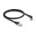 Delock RJ45 Netzwerkkabel Cat.6A S/FTP Stecker 45° nach rechts gewinkelt zu Stecker gerade 0,5 m schwarz