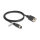 Delock M12 Kabel A-kodiert 8 Pin Buchse zu RJ45 Buchse zum Einbau Cat.5e FTP 1 m schwarz