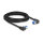 Delock RJ45 Netzwerkkabel Cat.6A S/FTP rechts / links gewinkelt 3 m schwarz