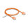 Delock RJ45 Netzwerkkabel Cat.6 UTP Ultra Slim 1 m orange mit kurzen Steckern
