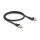 Delock RJ45 Netzwerkkabel Cat.6A S/FTP Stecker 45° nach links gewinkelt zu Stecker gerade 0,5 m schwarz