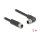 Delock M12 Kabel L-kodiert 4 Pin Stecker rechts gewinkelt zu Buchse gerade PUR schleppkettentauglich 2 m schwarz