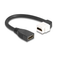 Delock Keystone Modul Kabel HDMI Buchse zu Buchse 90°...