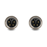 Delock M12 Kabel L-kodiert 5 Pin Stecker zu Stecker PUR schleppkettentauglich 1 m grau