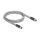 Delock M12 Kabel L-kodiert 5 Pin Stecker zu Stecker PUR schleppkettentauglich 1 m grau