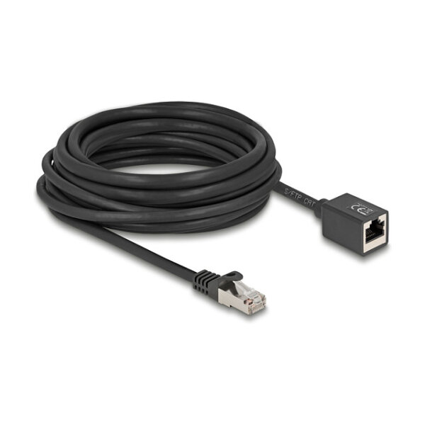 Delock Netzwerk Verlängerungskabel RJ45 Stecker zu RJ45 Buchse Cat.6A S/FTP 7,5 m schwarz