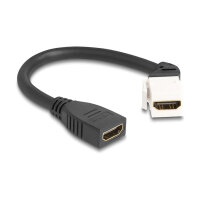Delock Keystone Modul Kabel HDMI Buchse zu Buchse 45°...