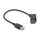 Delock Keystone Modul USB 2.0 Typ-A Einbaubuchse 45° gewinkelt zu Typ-A Buchse mit 30 cm Kabel schwarz