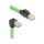 Delock RJ45 Netzwerkkabel Cat.6A Stecker zu Stecker unten gewinkelt SF/UTP schleppkettentauglich PUR (TPU) 5 m grün