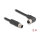 Delock M12 Kabel L-kodiert 4 Pin Stecker gerade zu Buchse rechts gewinkelt PUR schleppkettentauglich 2 m schwarz