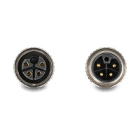 Delock M12 Kabel L-kodiert 4 Pin Stecker rechts gewinkelt zu Buchse gerade PUR schleppkettentauglich 3 m schwarz