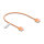 Delock RJ45 Netzwerkkabel Cat.6 UTP Ultra Slim 0,3 m orange mit kurzen Steckern