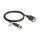 Delock M12 Kabel X-kodiert 8 Pin Buchse zu RJ45 Buchse zum Einbau Cat.6A S/FTP 1 m schwarz