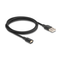 Delock Magnetisches USB-Ladekabel schwarz 1 m