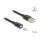 Delock Magnetisches USB-Ladekabel schwarz 1 m