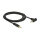 Delock Kabel Klinke 3,5 mm 4 Pin Stecker > Stecker gewinkelt 2 m schwarz