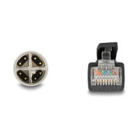 Delock M12 Kabel X-kodiert 8 Pin Stecker zu RJ45 Stecker Cat.5e S/FTP flexibel 10 m schwarz