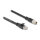 Delock M12 Kabel X-kodiert 8 Pin Stecker zu RJ45 Stecker Cat.5e S/FTP flexibel 10 m schwarz