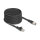 Delock M12 Kabel X-kodiert 8 Pin Stecker zu RJ45 Stecker Cat.5e S/FTP flexibel 10 m schwarz