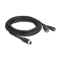 Delock M12 Kabel A-kodiert 8 Pin Buchse zu 2 x USB 2.0...