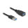 Delock USB 5 Gbps Spiralkabel Typ-A Stecker zu Typ-A Buchse 0,4 m bis 0,6 m schwarz