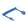 Delock RJ45 Spiralkabel Stecker zu Buchse Cat.6 UTP 0,6 m bis 1,2 m blau