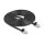 Delock RJ45 Flachband Patchkabel Stecker zu Stecker Cat.6A U/FTP 7,5 m schwarz