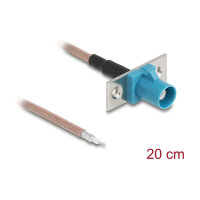 Delock Antennenkabel FAKRA Z Buchse zu offenen Kabelenden RG-316 20 cm 2 vorgestanzte Löcher