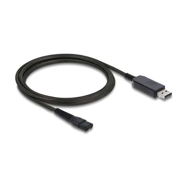 Delock USB Ladekabel 3,5 V für Elektrorasierer kompatibel mit Wahl Color Pro 9649 - Rasierer Ladegerät Ersatzkabel 1,8 m