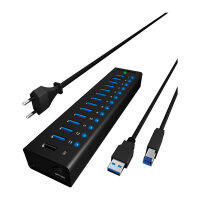 HUB USB 3.0 . 13 Port. +1x Ladeport Aluminium-mit...