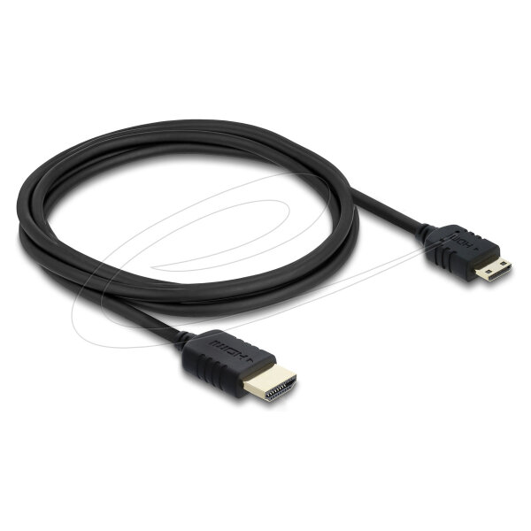 Delock Koaxiales High Speed HDMI Kabel HDMI Stecker zu Mini HDMI Stecker 8K 60 Hz 2 m