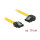 Delock SATA 6 Gb/s Kabel gerade auf links gewinkelt 10 cm gelb