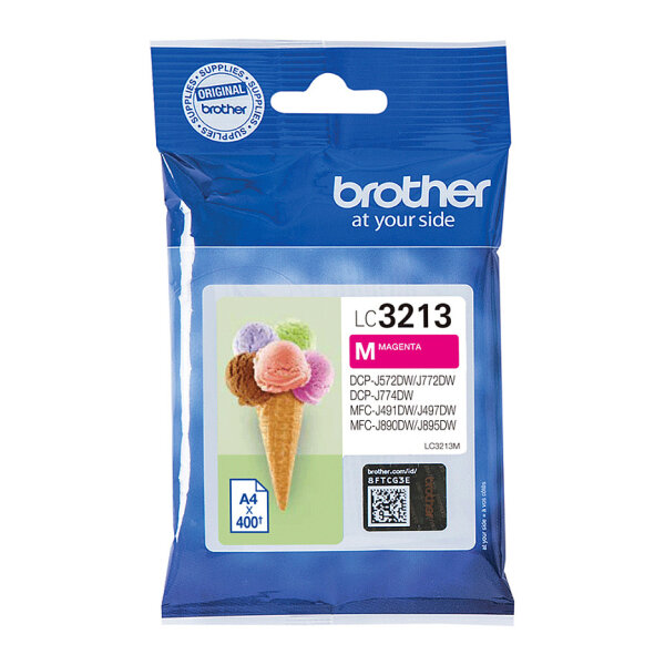 Brother Tinte LC-3213M Magenta bis zu 400 Seiten nach ISO/IEC 24711