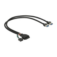 Delock Kabel USB 3.0 Pfostenbuchse + USB 2.0...