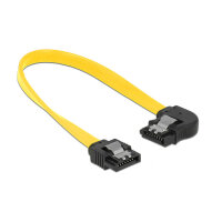 Delock SATA 6 Gb/s Kabel gerade auf links gewinkelt 20 cm gelb