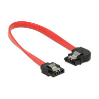 Delock SATA 6 Gb/s Kabel gerade auf links gewinkelt 20 cm rot