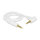 Delock Kabel Klinke 3,5 mm 4 Pin Stecker > Stecker gewinkelt 0,5 m weiß