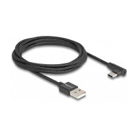 Delock USB 2.0 Kabel Typ-A Stecker zu USB Type-C™ Stecker gewinkelt 2 m schwarz