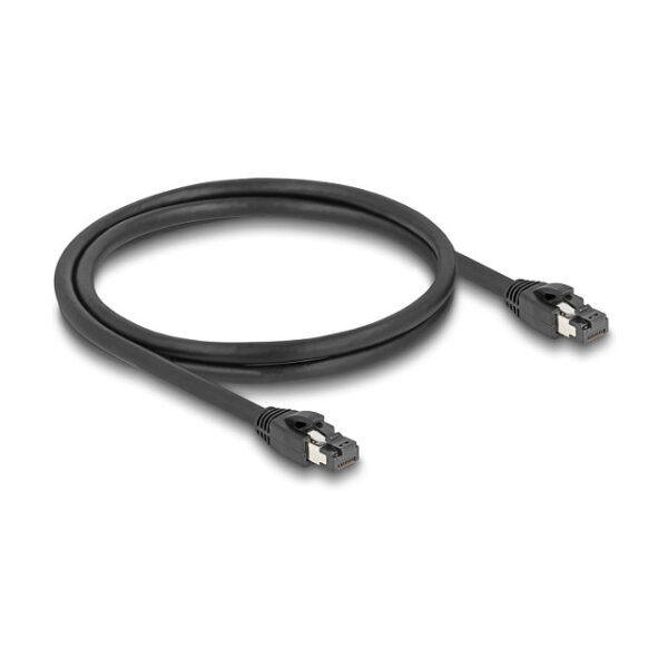 Delock RJ45 Netzwerkkabel Cat.8.1 S/FTP 1 m bis 40 Gbps schwarz