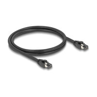 Delock RJ45 Netzwerkkabel Cat.8.1 S/FTP 1 m bis 40 Gbps schwarz