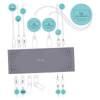 D I-Tec USB 3.0 / USB-C 5K Universal Dual Docking Station