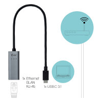 USB I-Tec USB-C Metal Gigabit Ethernet Adapter