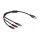 Delock USB Ladekabel 3 in 1 Typ-A zu Lightning™ / Micro USB / USB Type-C™ 30 cm 3-farbig
