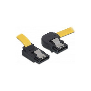 Delock SATA 3 Gb/s Kabel oben gewinkelt auf rechts gewinkelt 30 cm gelb