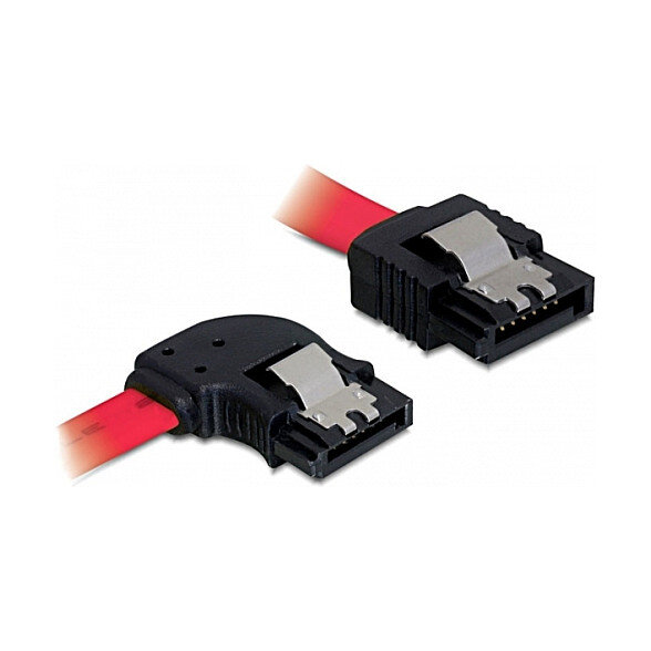 Delock SATA 3 Gb/s Kabel gerade auf links gewinkelt 50 cm rot