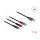 Delock USB Ladekabel 3 in 1 Typ-A zu Lightning™ / Micro USB / USB Type-C™ 1 m 3-farbig
