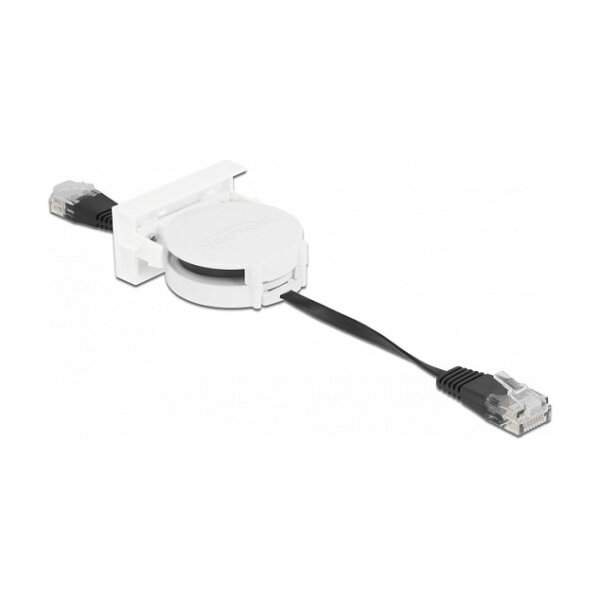 Delock Easy 45 Modul Netzwerk Aufrollkabel RJ45 Cat.5e schwarz