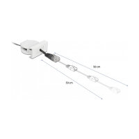 Delock Easy 45 Modul Netzwerk Aufrollkabel RJ45 Cat.5e schwarz